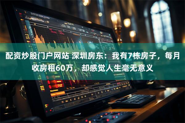 配资炒股门户网站 深圳房东：我有7栋房子，每月收房租60万，却感觉人生毫无意义
